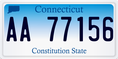 CT license plate AA77156