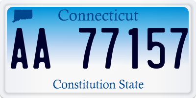 CT license plate AA77157