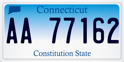 CT license plate AA77162