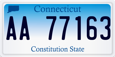 CT license plate AA77163