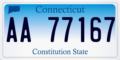 CT license plate AA77167