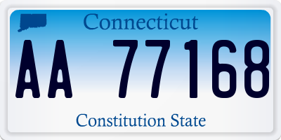 CT license plate AA77168