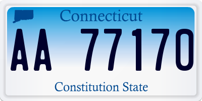 CT license plate AA77170