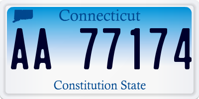 CT license plate AA77174