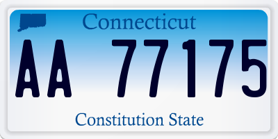 CT license plate AA77175