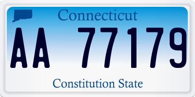 CT license plate AA77179