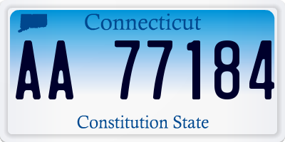 CT license plate AA77184