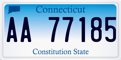 CT license plate AA77185