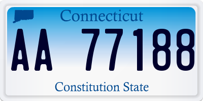 CT license plate AA77188