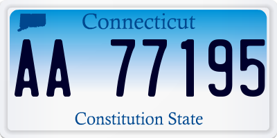 CT license plate AA77195