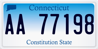 CT license plate AA77198