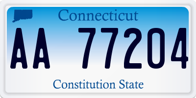 CT license plate AA77204