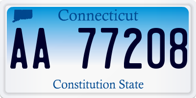 CT license plate AA77208