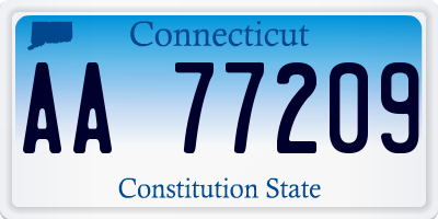 CT license plate AA77209