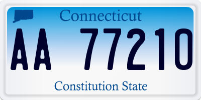 CT license plate AA77210