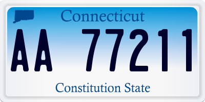 CT license plate AA77211