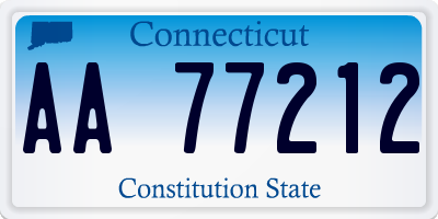 CT license plate AA77212