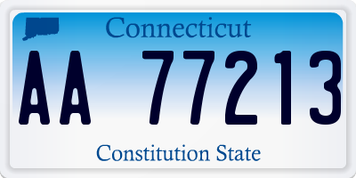 CT license plate AA77213