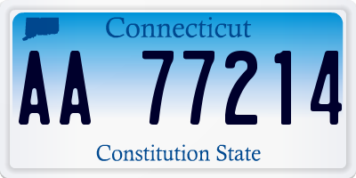 CT license plate AA77214