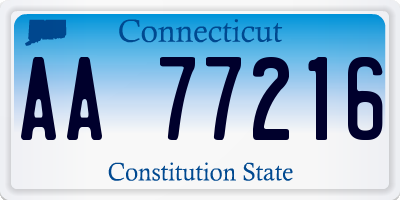 CT license plate AA77216