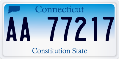 CT license plate AA77217