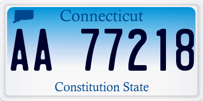 CT license plate AA77218