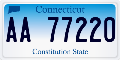 CT license plate AA77220