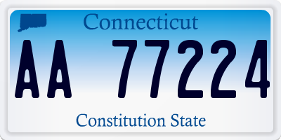 CT license plate AA77224