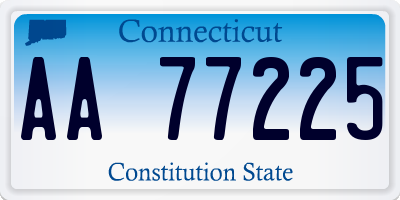 CT license plate AA77225