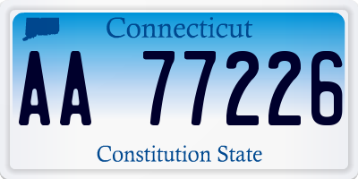 CT license plate AA77226