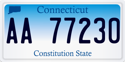 CT license plate AA77230