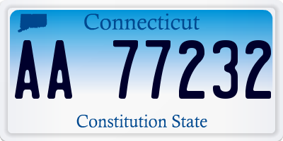 CT license plate AA77232