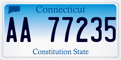 CT license plate AA77235