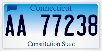 CT license plate AA77238