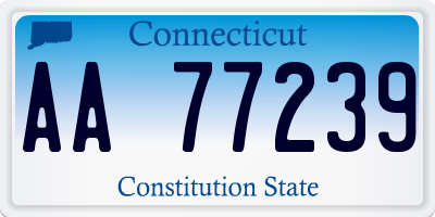 CT license plate AA77239