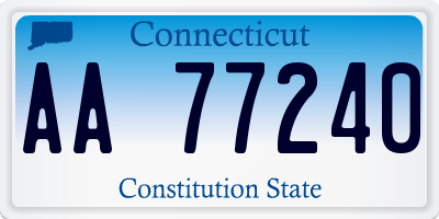 CT license plate AA77240