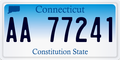 CT license plate AA77241