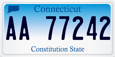 CT license plate AA77242