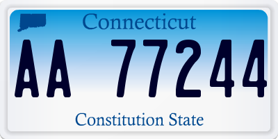 CT license plate AA77244