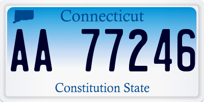 CT license plate AA77246