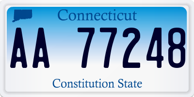 CT license plate AA77248