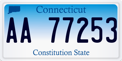 CT license plate AA77253