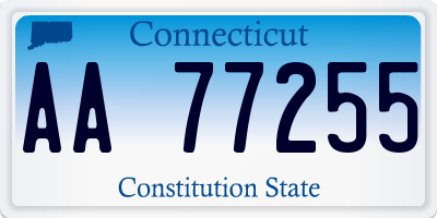 CT license plate AA77255