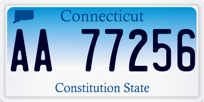 CT license plate AA77256