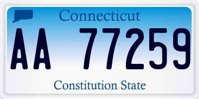 CT license plate AA77259