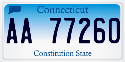 CT license plate AA77260