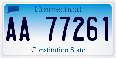 CT license plate AA77261