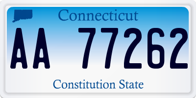 CT license plate AA77262