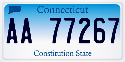 CT license plate AA77267