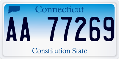 CT license plate AA77269